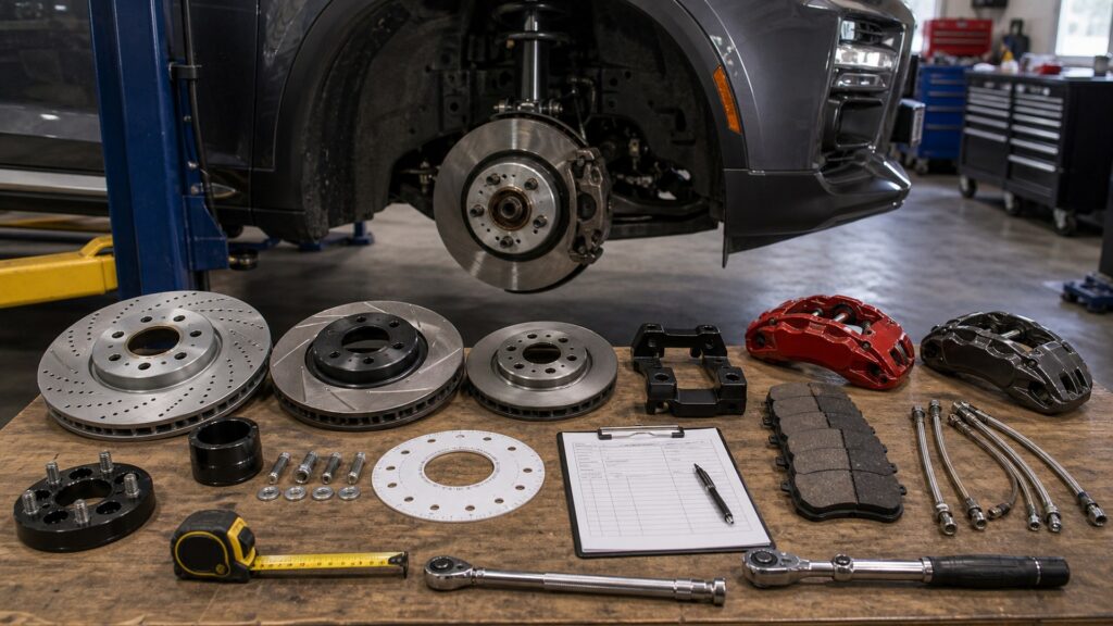 brake upgrades shopping setup for brake upgrades compatibility checks with practical vehicle-focused details