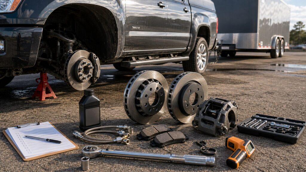 brake upgrades shopping setup for towing and load performance with practical vehicle-focused details