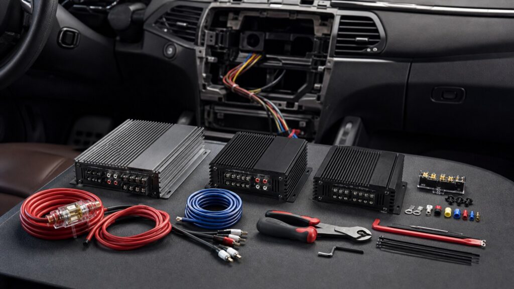 car amplifiers shopping setup for in-dash upgrade planning with practical vehicle-focused details