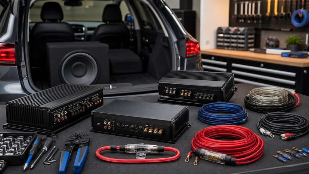 car amplifiers shopping setup for installation and wiring requirements with practical vehicle-focused details