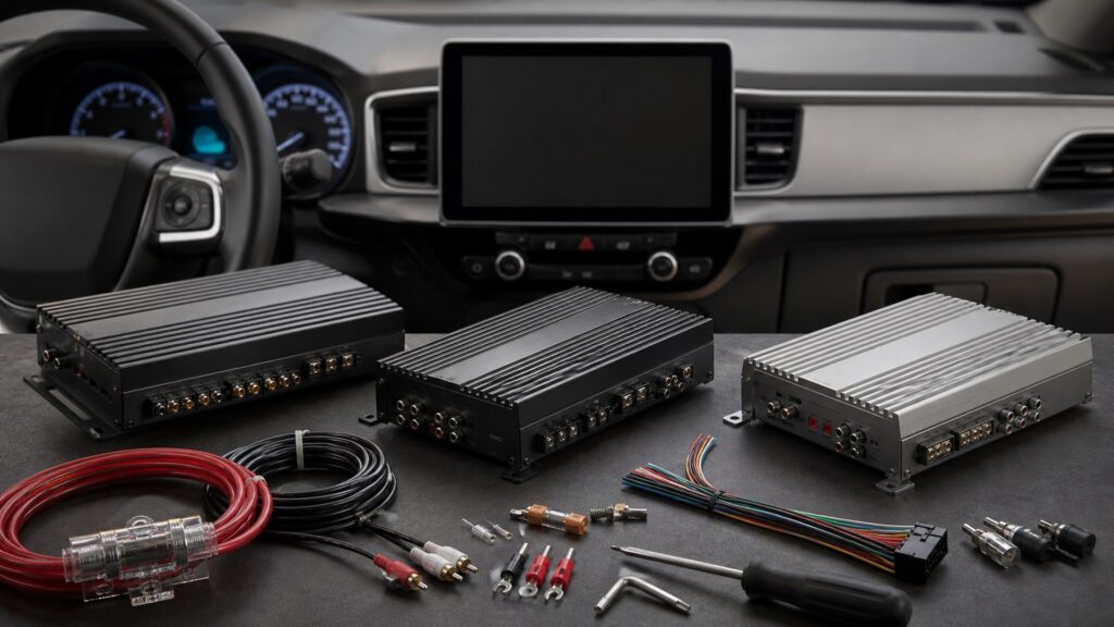 car amplifiers shopping setup for screen, sensor, and app integration with practical vehicle-focused details