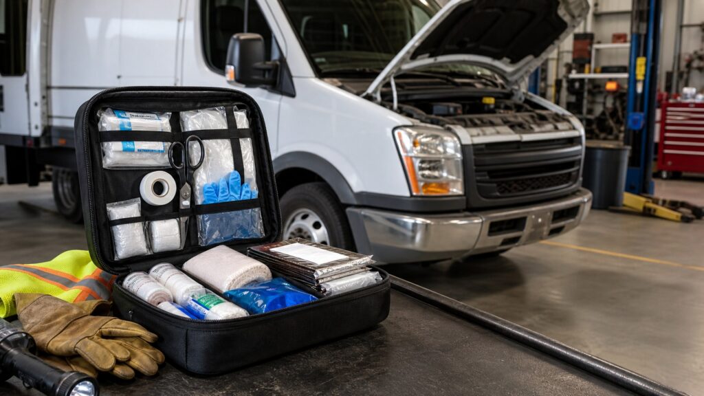 car first aid kits shopping setup for commercial vehicle readiness with practical vehicle-focused details