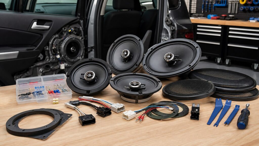 car speakers shopping setup for installation and wiring requirements with practical vehicle-focused details