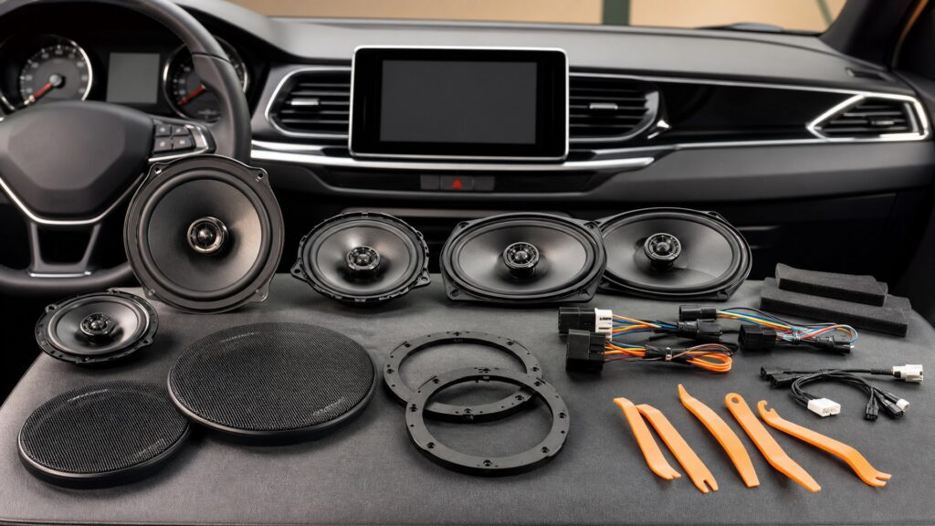 car speakers shopping setup for screen, sensor, and app integration with practical vehicle-focused details