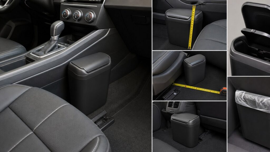 car trash cans shopping setup for seat, dash, and console layouts with practical vehicle-focused details