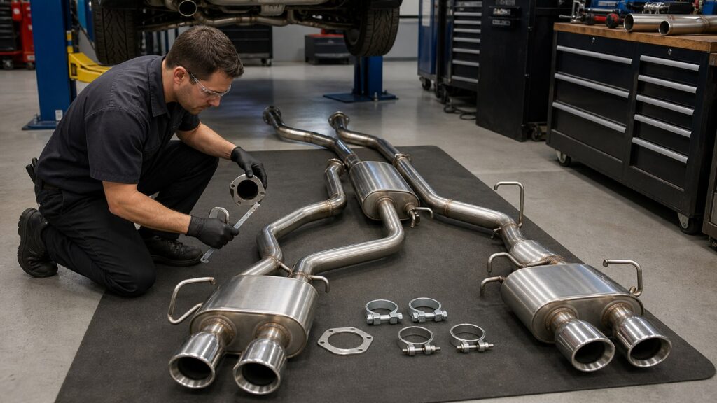 cat-back exhaust systems shopping setup for exhaust systems compatibility checks with practical vehicle-focused details