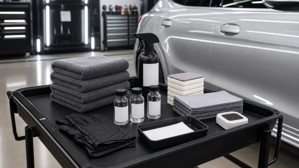 ceramic coating kits shopping setup for professional detailer workflows with practical vehicle-focused details