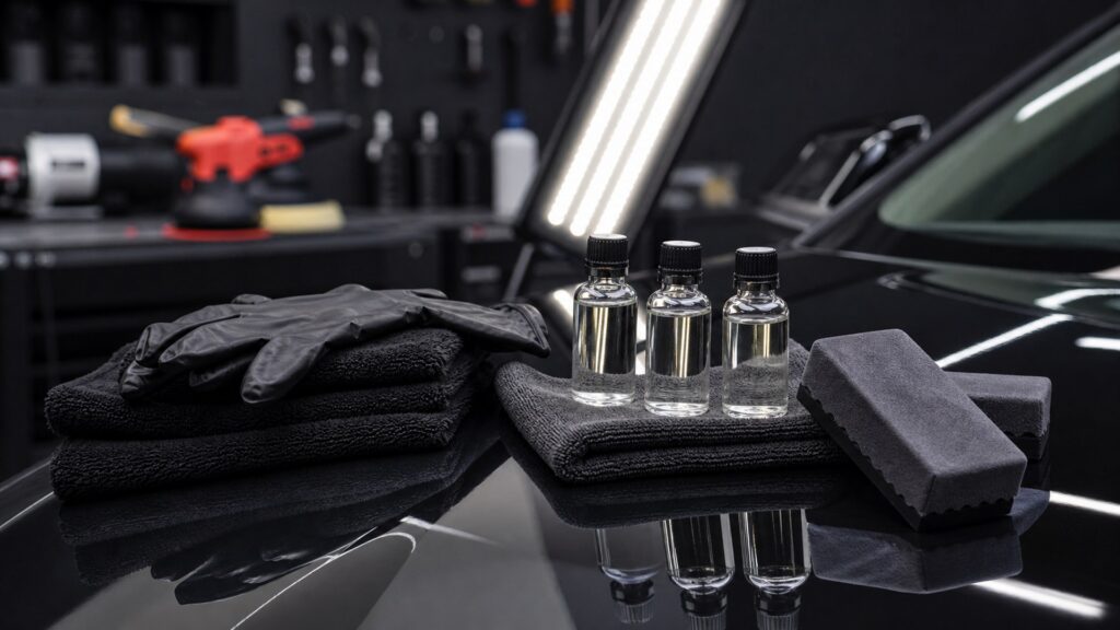 ceramic coatings shopping setup for exterior correction projects with practical vehicle-focused details