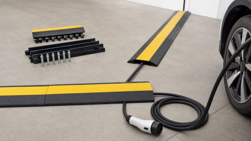 charging cable protectors shopping setup for garage electrical planning with practical vehicle-focused details