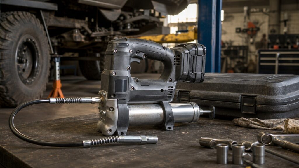cordless grease guns shopping setup for durability and warranty checks with practical vehicle-focused details