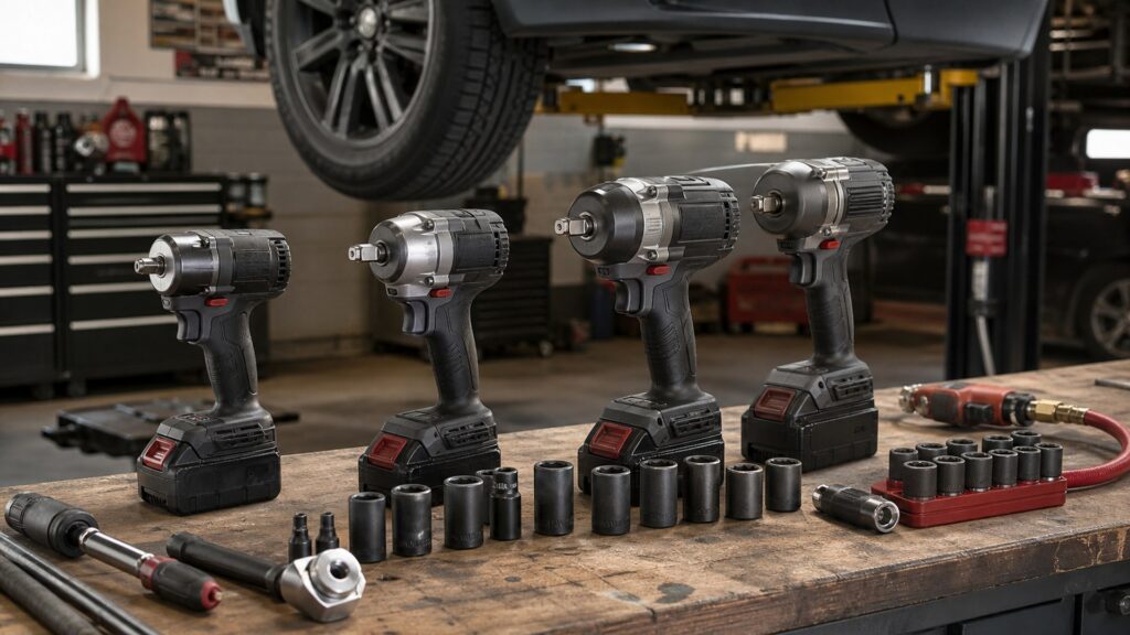 cordless impact wrenches shopping setup for automotive power tools tool selection with practical vehicle-focused details