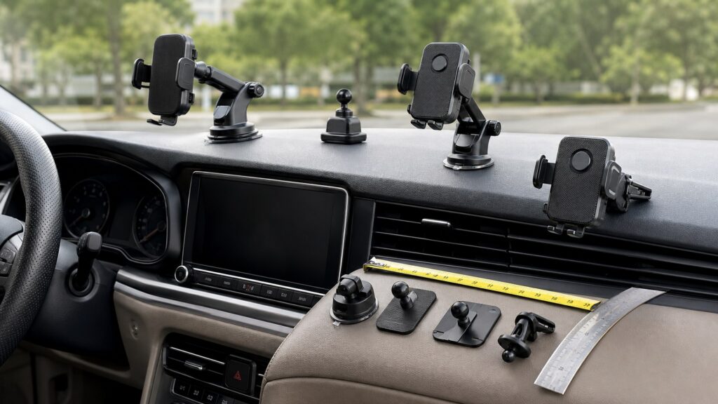 dashboard phone mounts shopping setup for interior fitment checks with practical vehicle-focused details