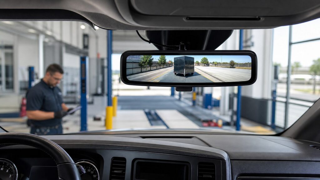 digital rearview mirrors shopping setup for inspection and compliance needs with practical vehicle-focused details