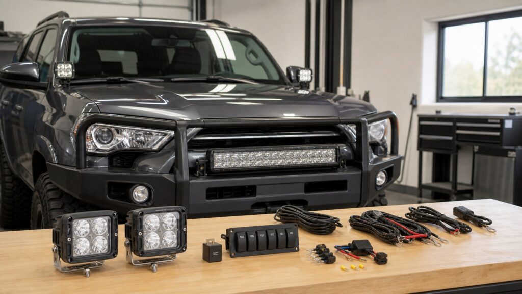 ditch lights shopping setup for auxiliary lighting upgrade projects with practical vehicle-focused details