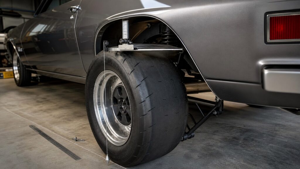 drag racing tires shopping setup for wheel size and clearance checks with practical vehicle-focused details