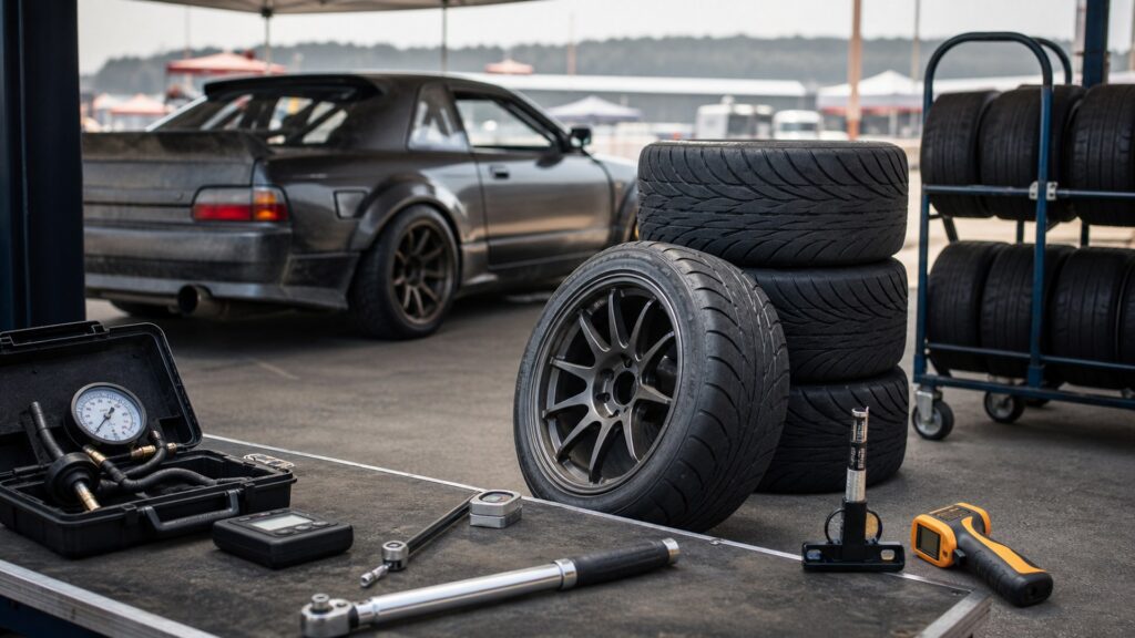 drift tires shopping setup for performance tires maintenance planning with practical vehicle-focused details