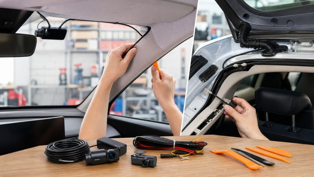 dual-channel dash cameras shopping setup for installation and wiring requirements with practical vehicle-focused details