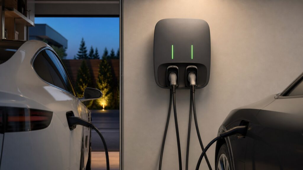 dual port ev chargers shopping setup for smart charging schedules with practical vehicle-focused details
