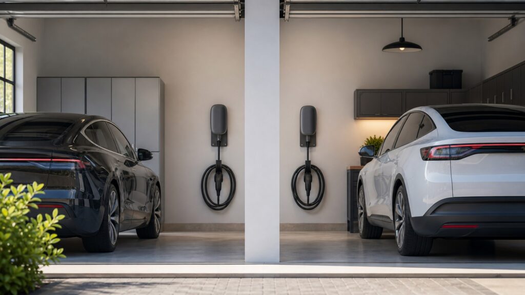 ev charger mounts shopping setup for multi-ev households with practical vehicle-focused details