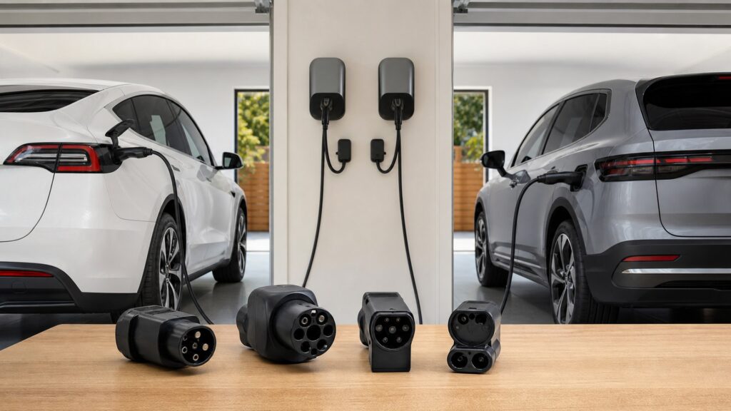 ev charging adapters shopping setup for multi-ev households with practical vehicle-focused details