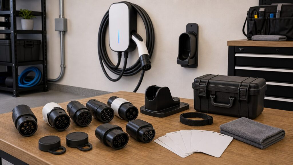 ev charging stations shopping setup for adapter and connector compatibility with practical vehicle-focused details