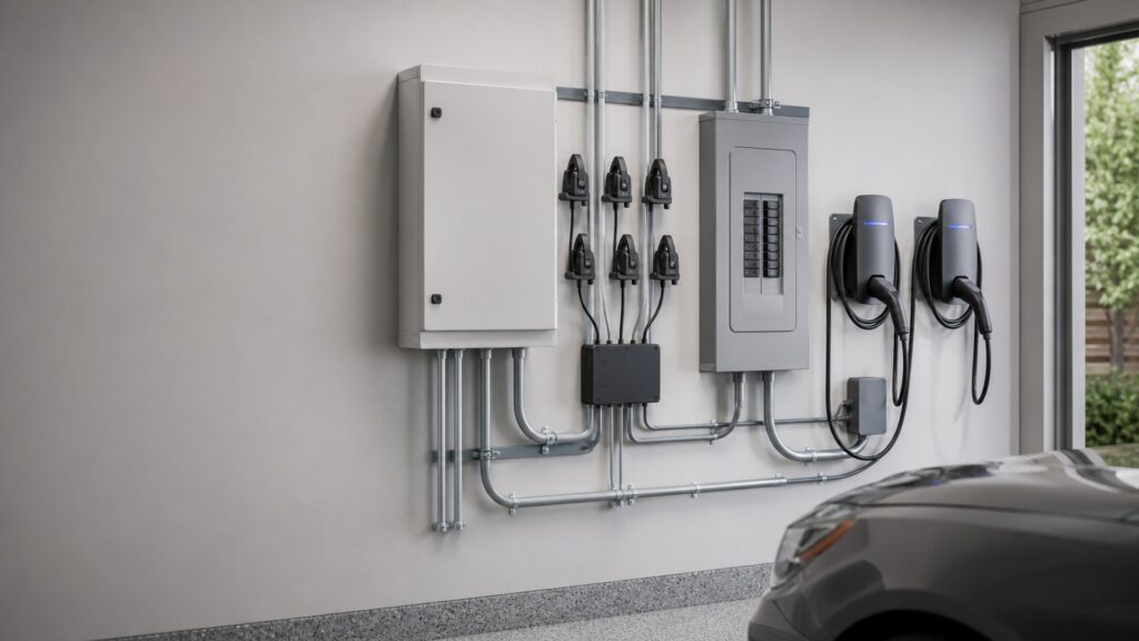 ev energy management systems shopping setup for garage electrical planning with practical vehicle-focused details