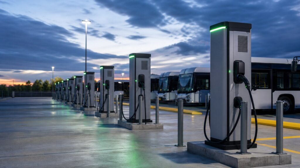 fleet ev chargers shopping setup for smart charging schedules with practical vehicle-focused details