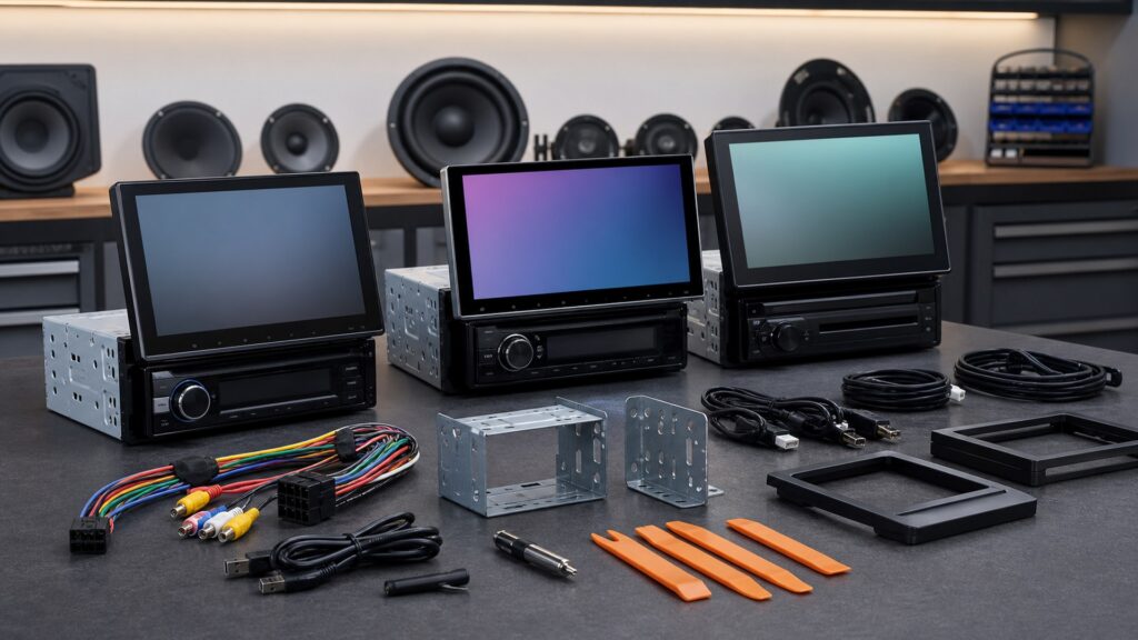floating display head units shopping setup for car stereo head units feature comparisons with practical vehicle-focused details