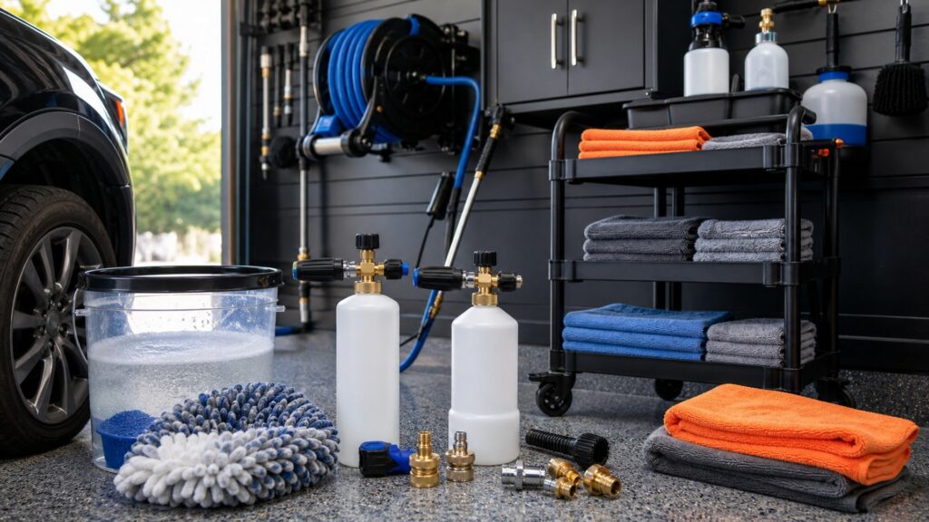 foam cannons shopping setup for garage detailing setups with practical vehicle-focused details