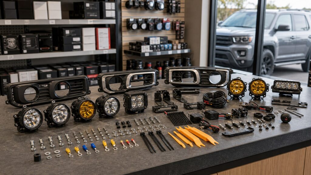 fog lights shopping setup for fog lights upgrade projects with practical vehicle-focused details