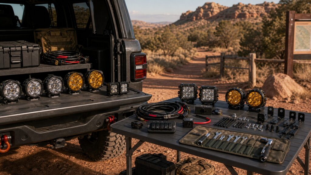 fog lights shopping setup for off-road lighting setups with practical vehicle-focused details