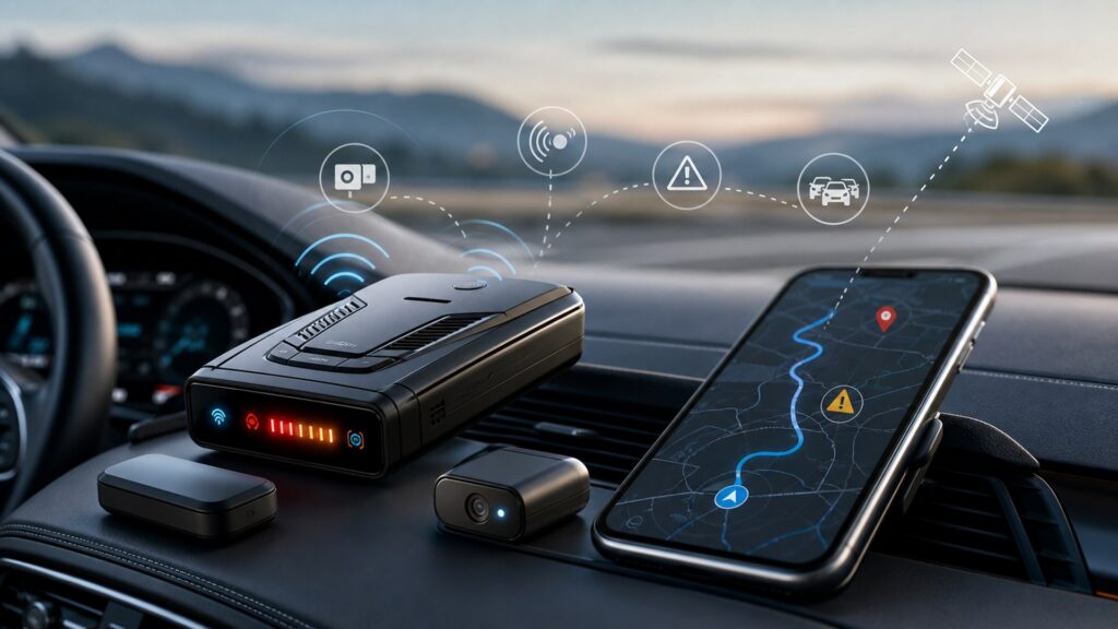 gps radar detectors shopping setup for screen, sensor, and app integration with practical vehicle-focused details