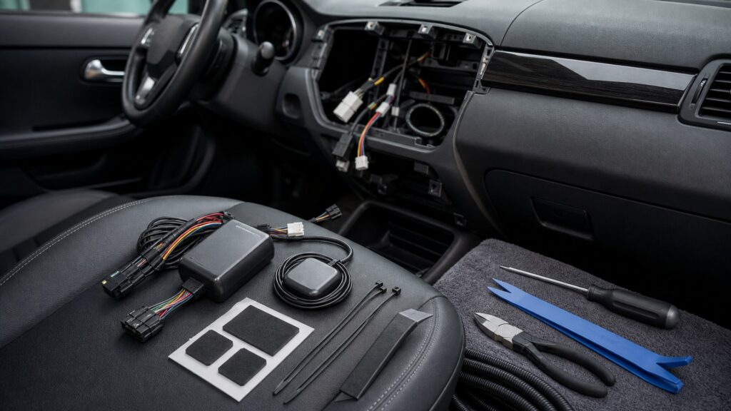 gps vehicle trackers shopping setup for in-dash upgrade planning with practical vehicle-focused details