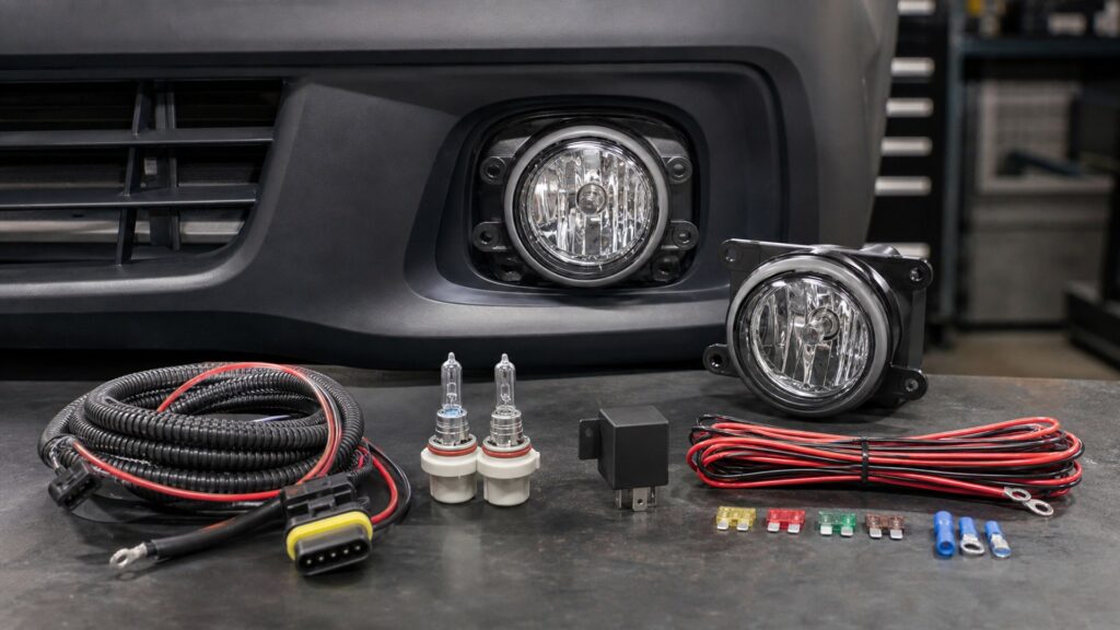 halogen fog lights shopping setup for wiring and mounting planning with practical vehicle-focused details