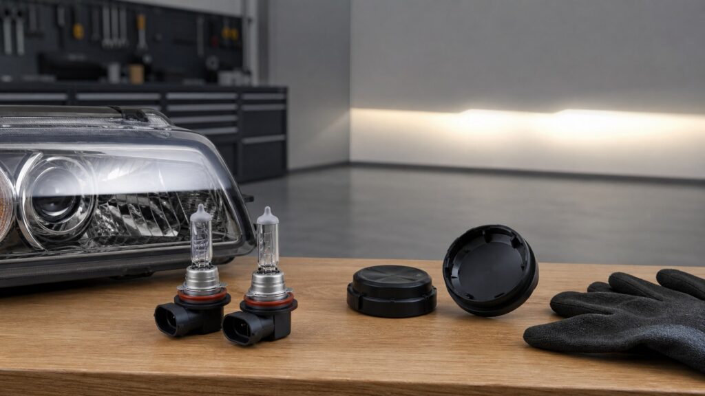 halogen headlight bulbs shopping setup for headlights upgrade projects with practical vehicle-focused details