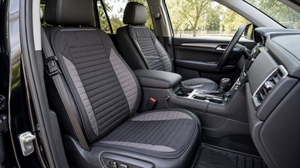 heated seat covers shopping setup for seat, dash, and console layouts with practical vehicle-focused details