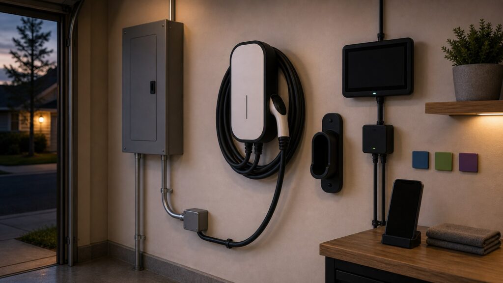 home ev chargers shopping setup for smart charging schedules with practical vehicle-focused details