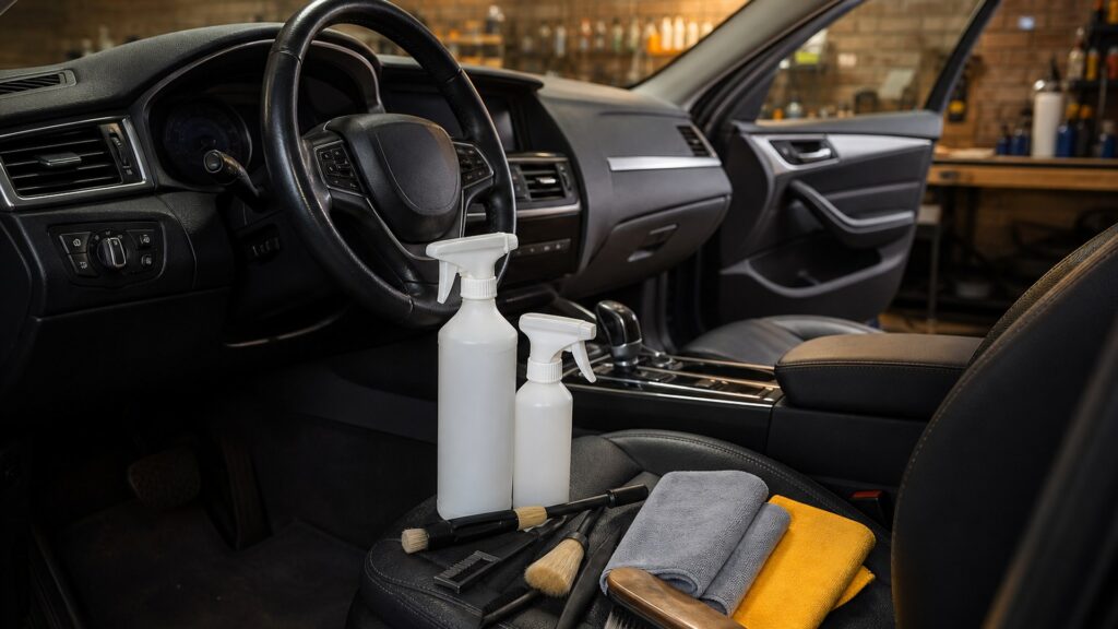 interior detail sprays shopping setup for interior restoration projects with practical vehicle-focused details
