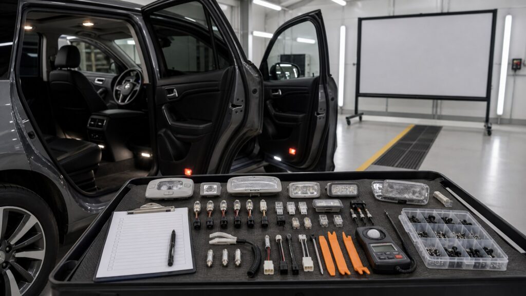 interior lighting shopping setup for inspection and compliance needs with practical vehicle-focused details