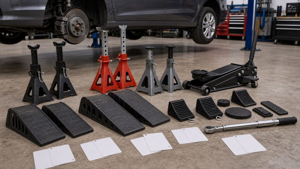 jack stands & ramps shopping setup for jack stands & ramps tool selection with practical vehicle-focused details