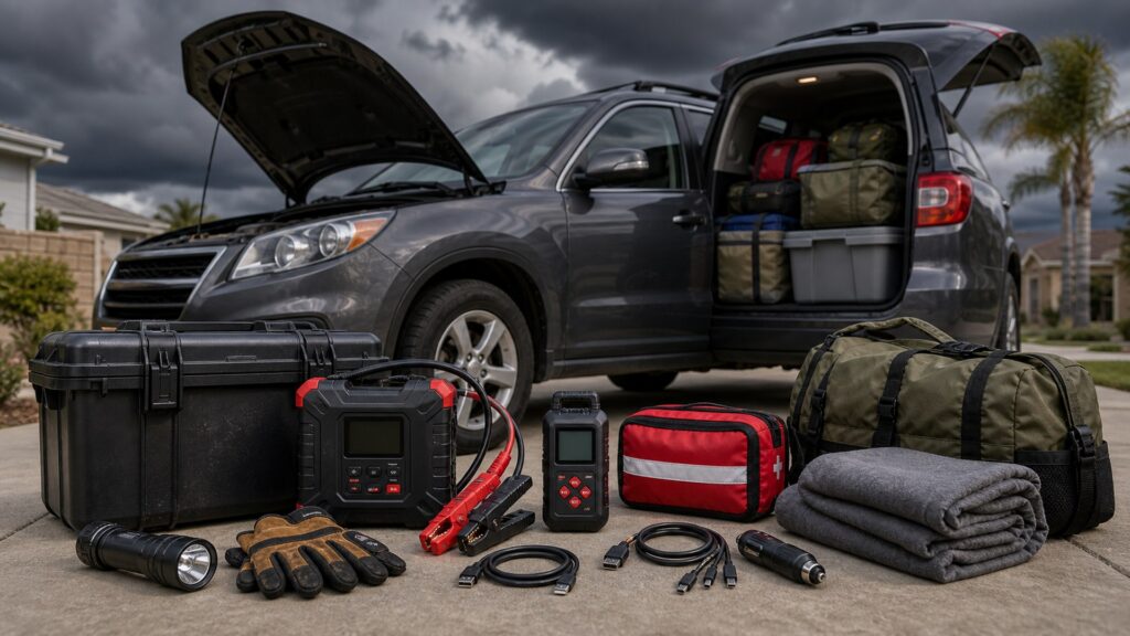 jump starters shopping setup for disaster and evacuation planning with practical vehicle-focused details