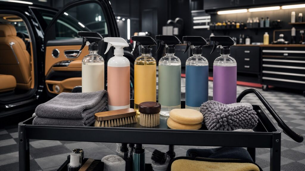 leather cleaners shopping setup for professional detailer workflows with practical vehicle-focused details
