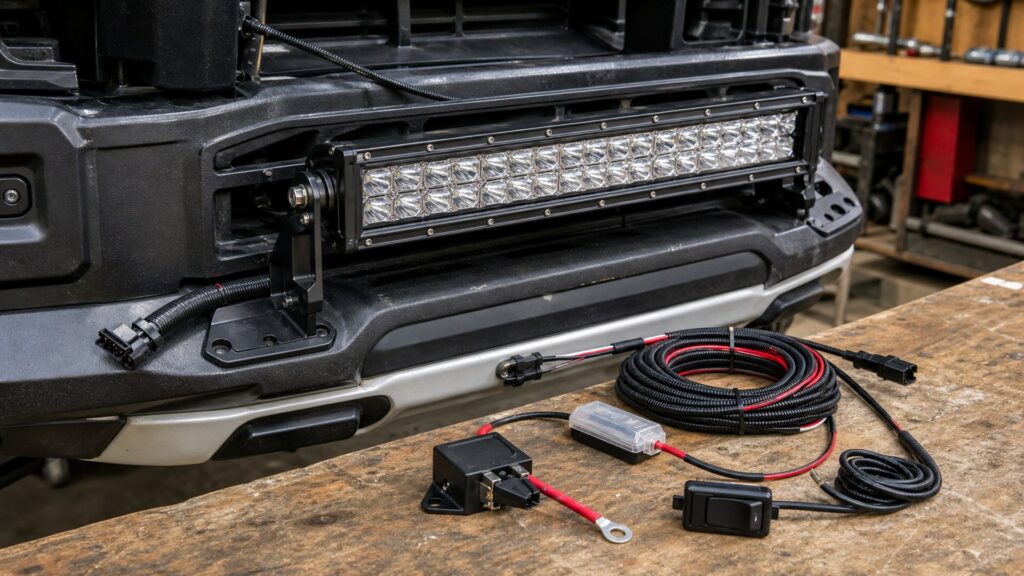 led light bars shopping setup for wiring and mounting planning with practical vehicle-focused details