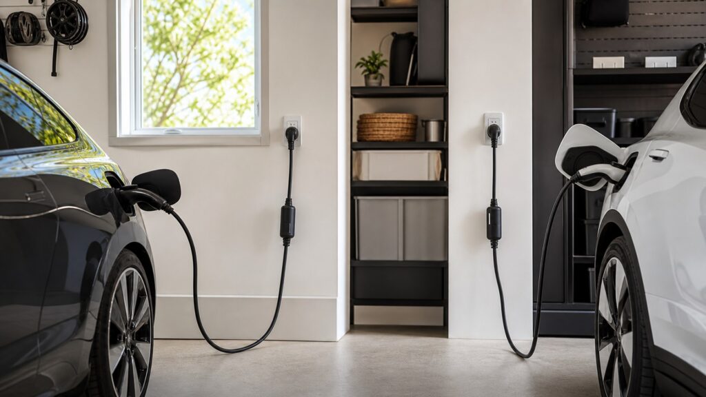 level 1 ev chargers shopping setup for multi-ev households with practical vehicle-focused details