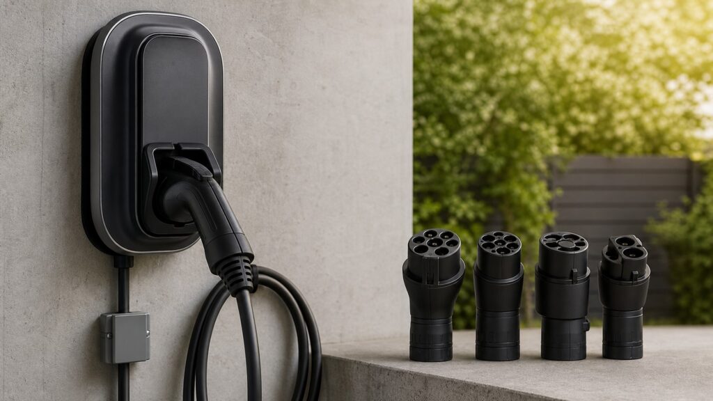 level 2 ev chargers shopping setup for adapter and connector compatibility with practical vehicle-focused details