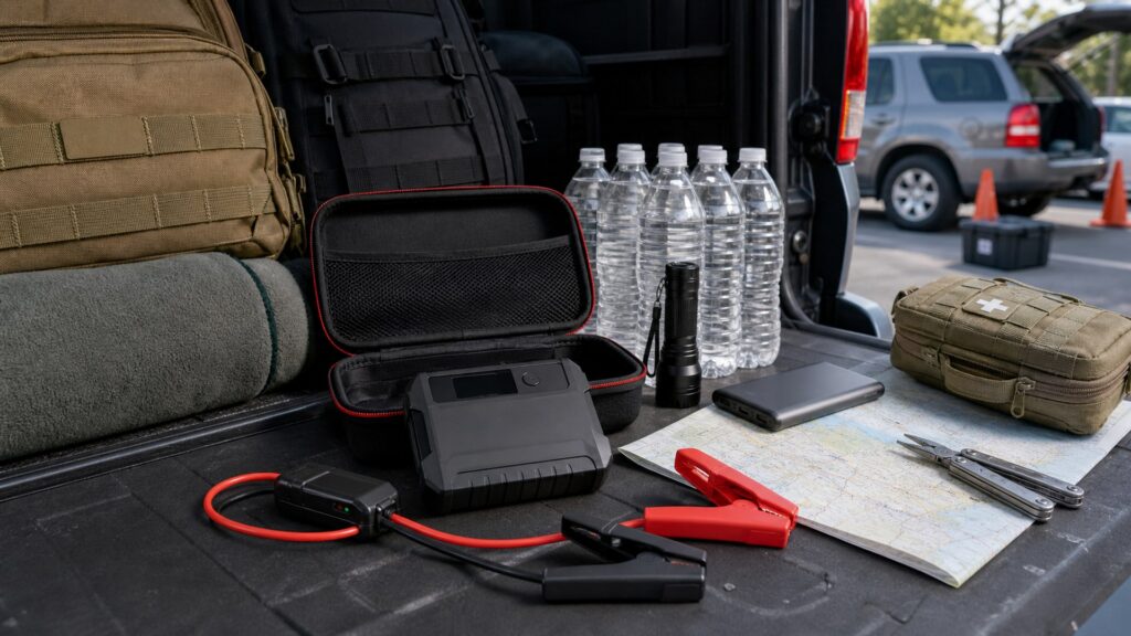 lithium jump starters shopping setup for disaster and evacuation planning with practical vehicle-focused details