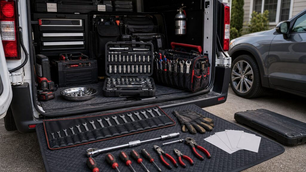 mechanic tool sets shopping setup for mobile mechanic kits with practical vehicle-focused details
