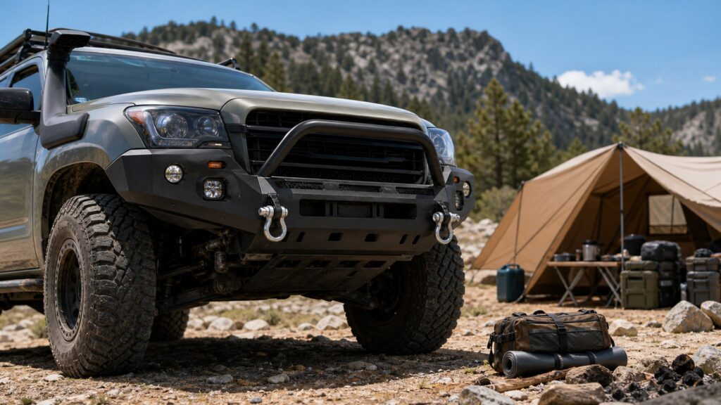 off-road bumpers shopping setup for remote camping gear lists with practical vehicle-focused details