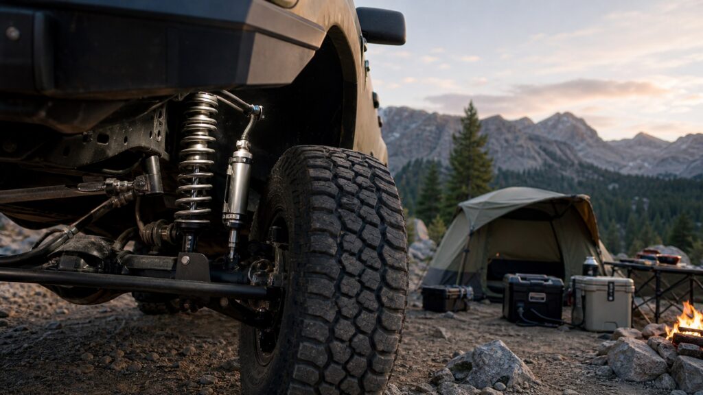 off-road coilovers shopping setup for remote camping gear lists with practical vehicle-focused details