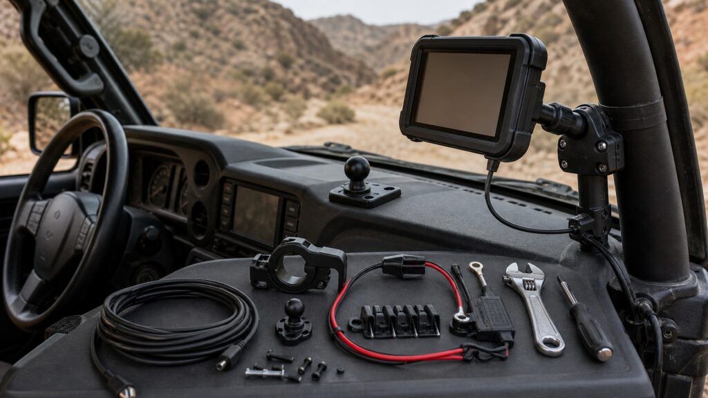 off-road gps units shopping setup for installation and wiring requirements with practical vehicle-focused details
